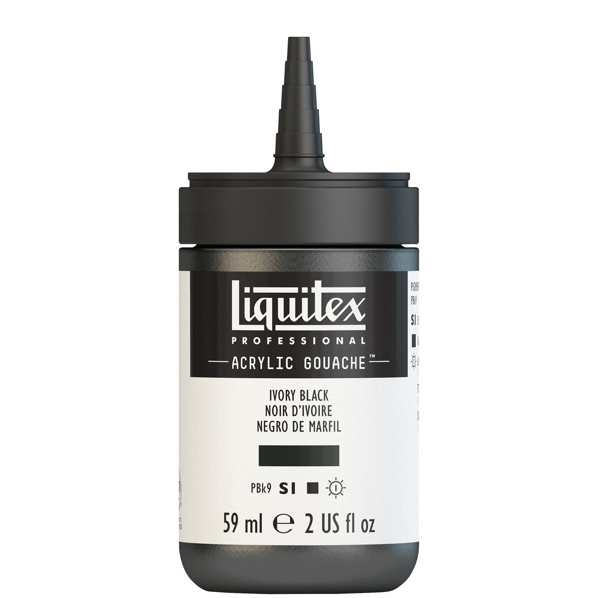 Liquitex Acrylic Gouache 59ml S1 - Ivory Black