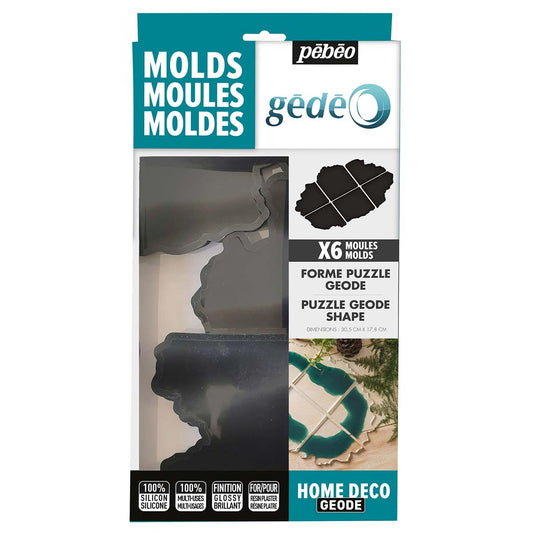 Pebeo Gedeo Silicon Mould - Geode Puzzle Tray