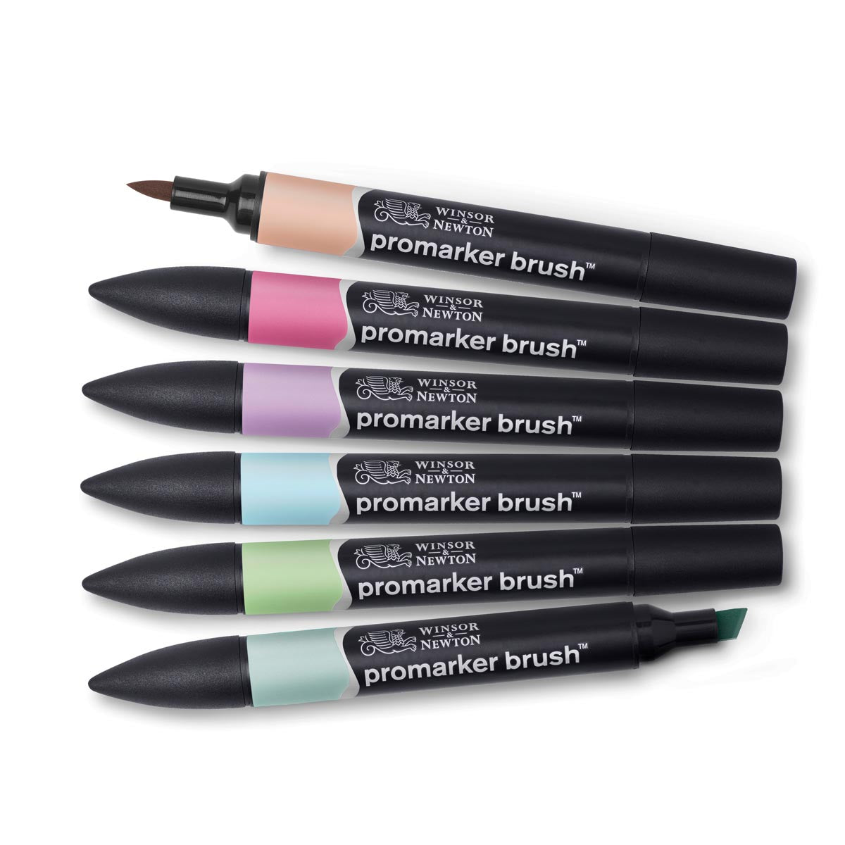 Winsor & Newton Promarker Brush 6 Set -Pastel Tones - Winsor & Newton at DRK Crafts
