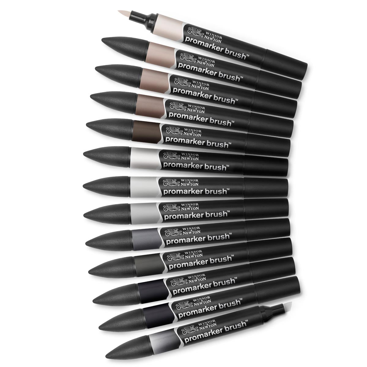 Winsor & Newton Promarker Brush 12 Set - Neutrals - Winsor & Newton at DRK Crafts
