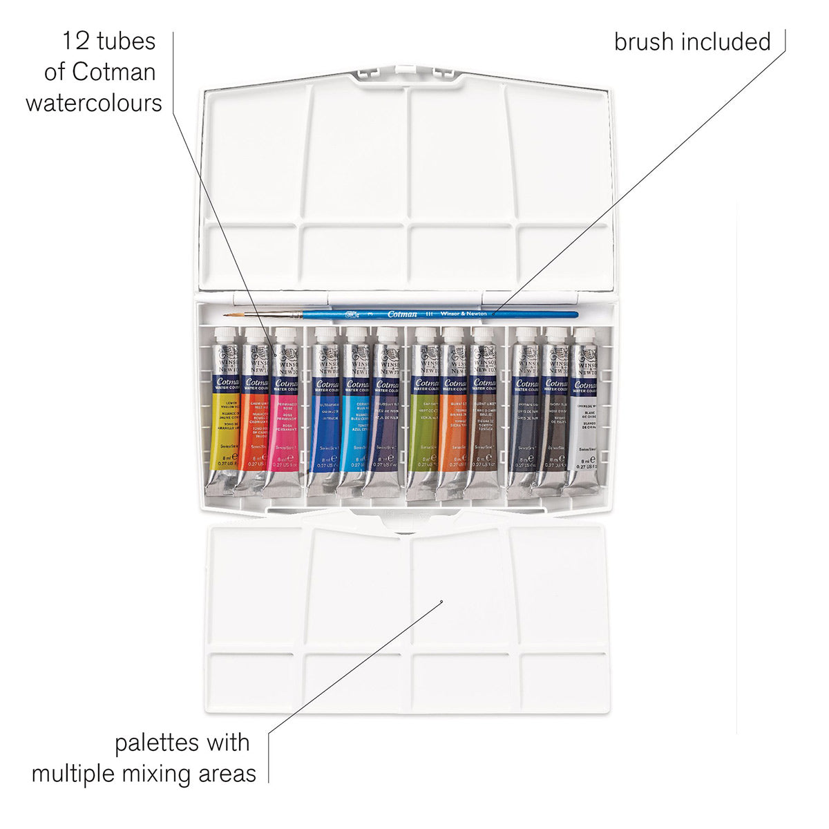 Winsor & Newton Cotman Watercolours Painting Plus - 16 s Tube Set - Winsor & Newton at DRK Crafts