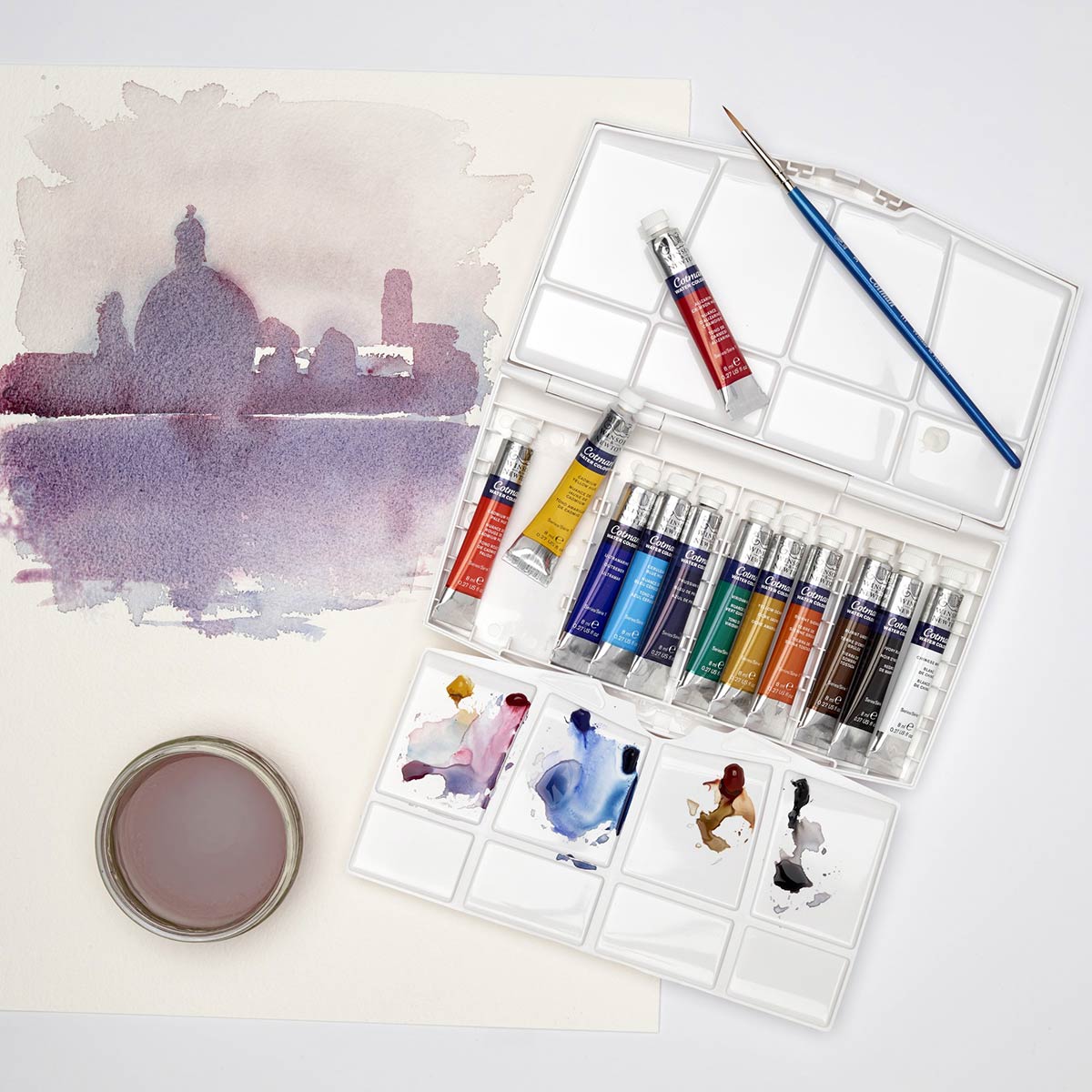 Winsor & Newton Cotman Watercolours Painting Plus - 16 s Tube Set - Winsor & Newton at DRK Crafts