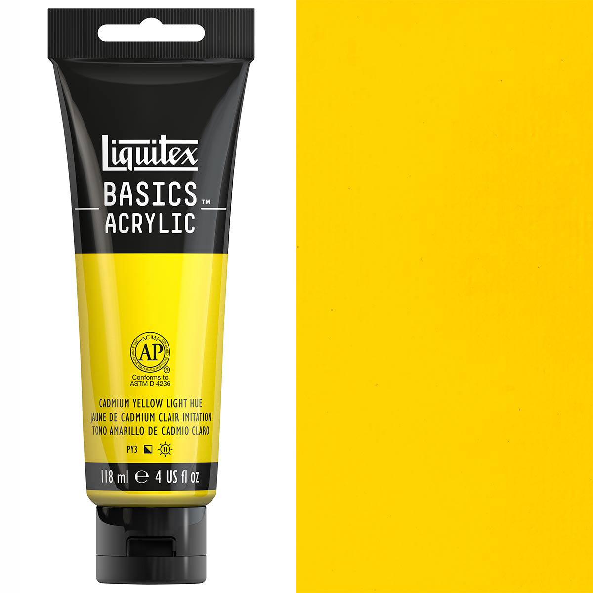Liquitex - Basics - 118ml Acrylic Paint Cadmium Yellow Light Hue