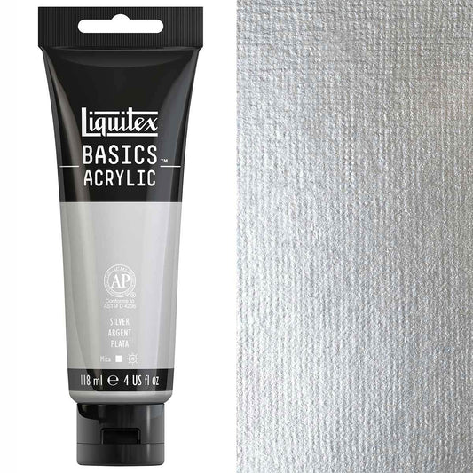 Liquitex - Basics - 118ml Acrylic Paint Silver