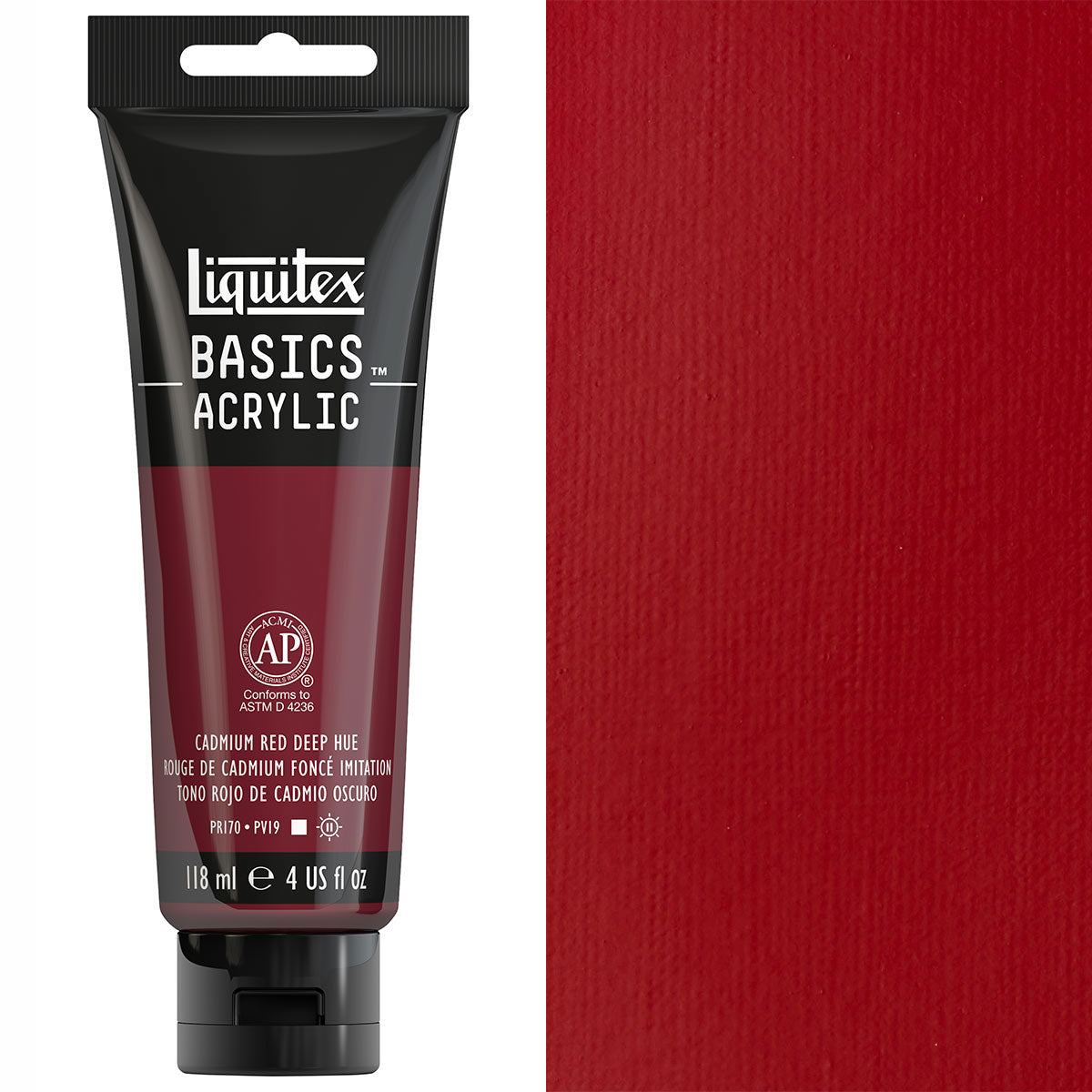 Liquitex - Basics - 118ml Acrylic Paint Cadmium Red Deep Hue