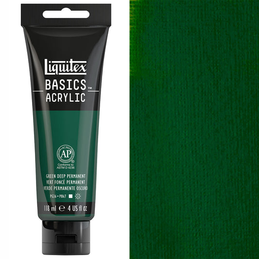 Liquitex - Basics - 118ml Acrylic Paint Deep Green Permanent