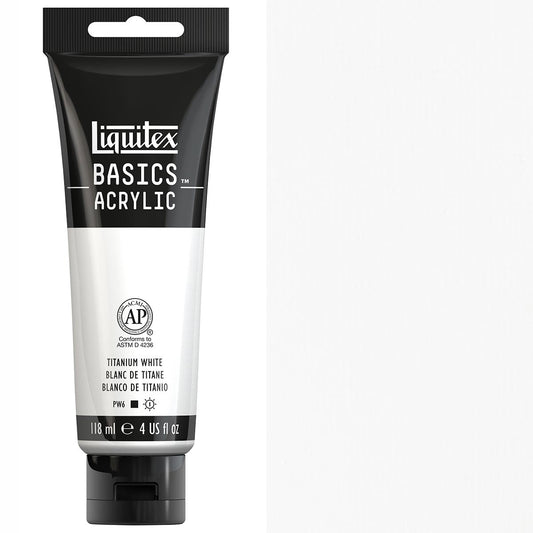 Liquitex - Basics - 118ml Acrylic Paint Titanium White