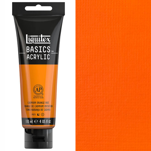 Liquitex - Basics - 118ml Acrylic Paint Cadmium Orange Hue