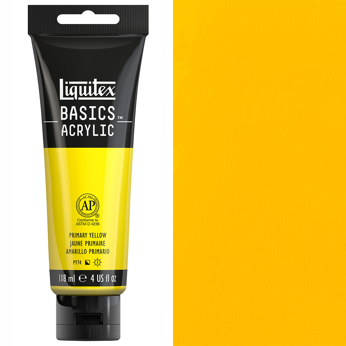 Liquitex - Basics - 118ml Acrylic Paint Primary Yellow