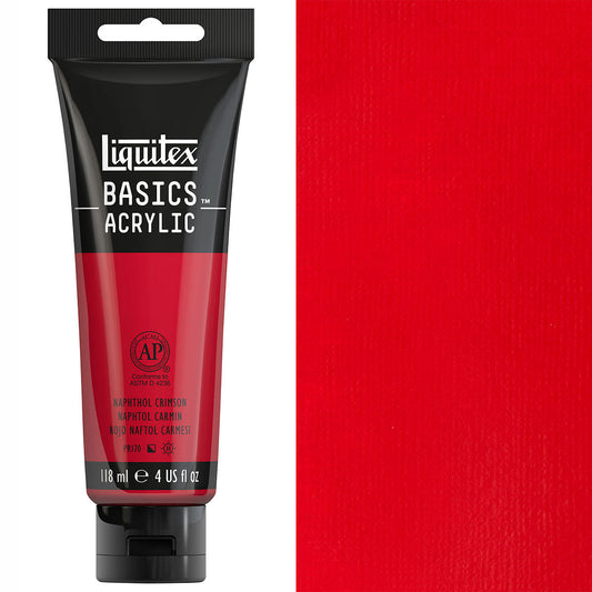Liquitex - Basics - 118ml Acrylic Paint Naphtol Crimson