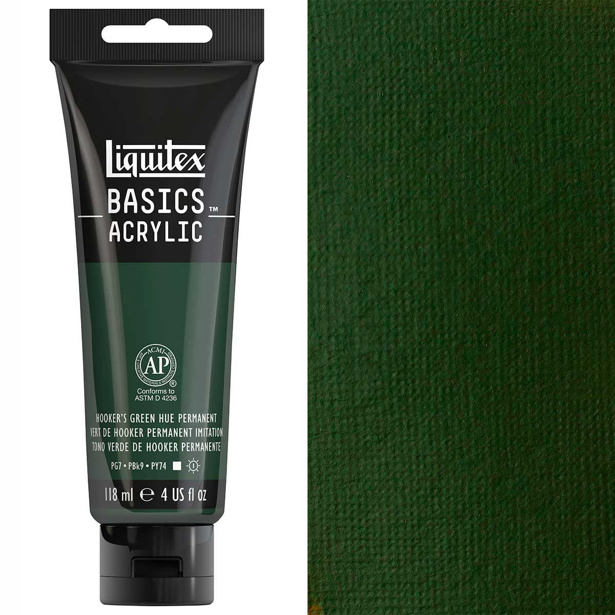 Liquitex - Basics - 118ml Acrylic Paint Hooker's Green Hue