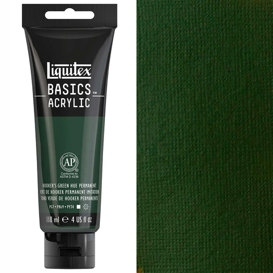 Liquitex - Basics - 118ml Acrylic Paint Hooker's Green Hue