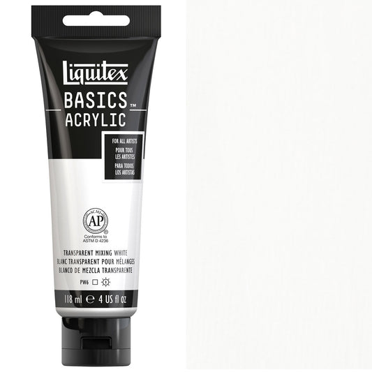 Liquitex Basics Acrylic 118ml Acrylic Paint - 430 Transparent Mixing White