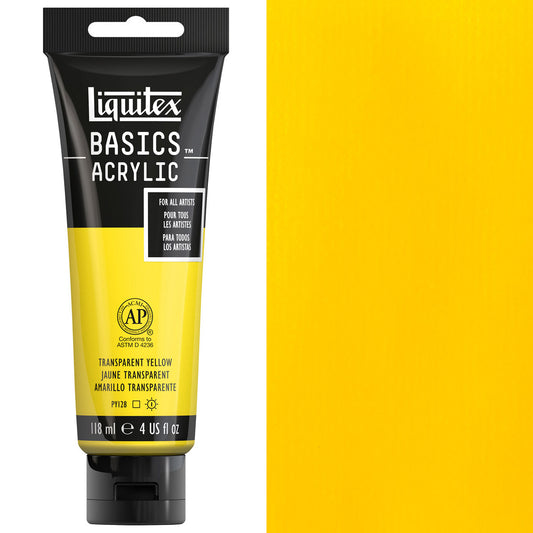 Liquitex Basics Acrylic 118ml Acrylic Paint - 045 Transparent Yellow