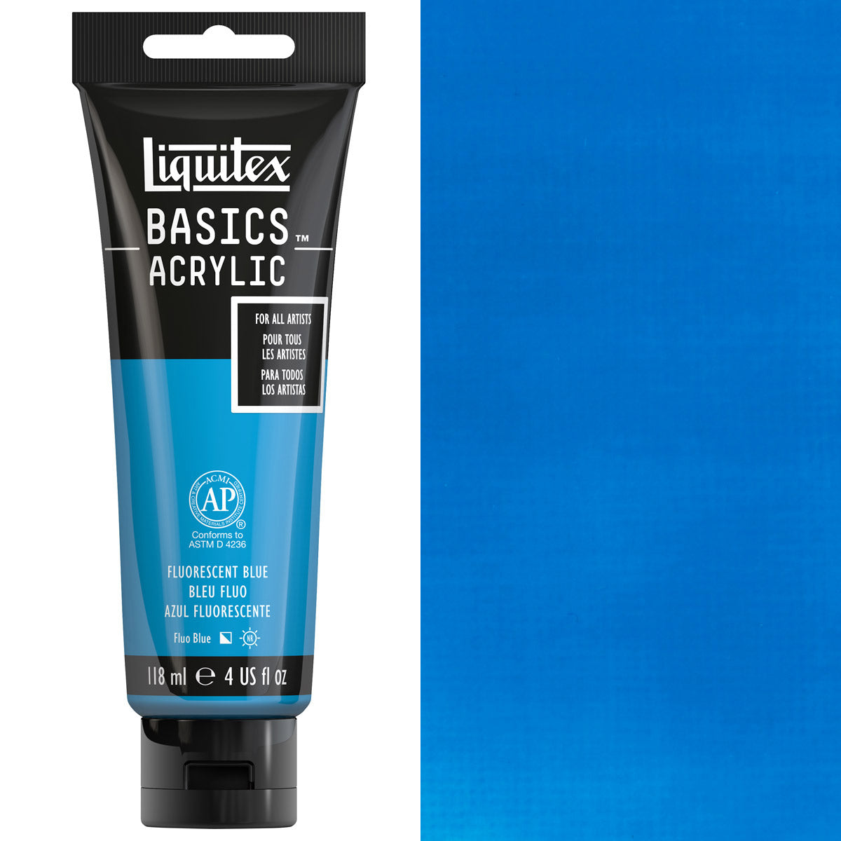 Liquitex Basics Acrylic 118ml Acrylic Paint - 984 Fluorescent Blue