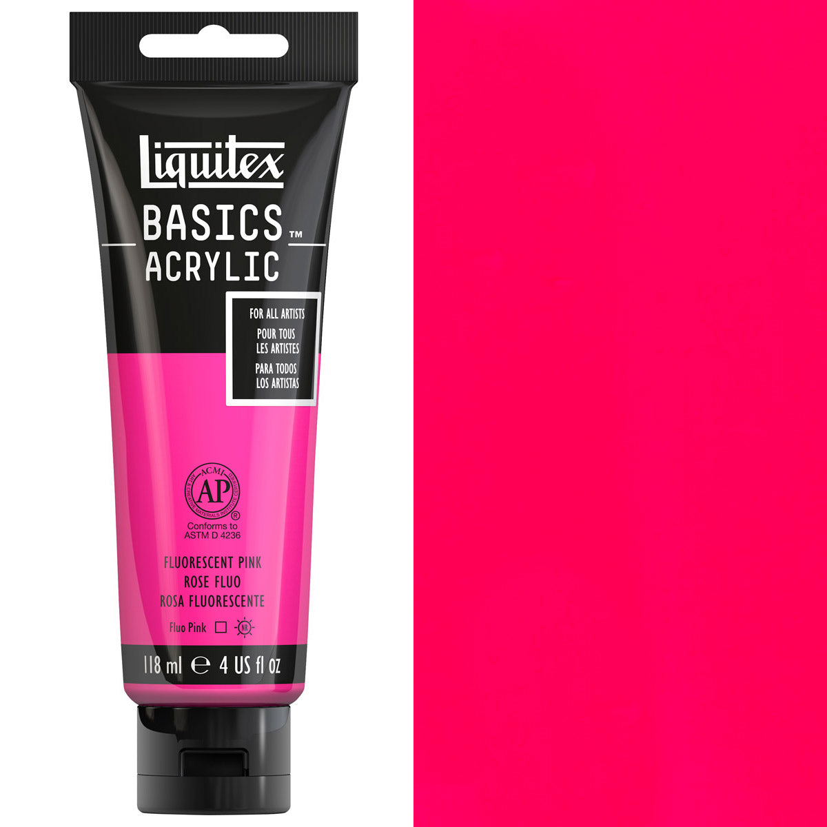 Liquitex Basics Acrylic 118ml Acrylic Paint - 987 Fluorescent Pink