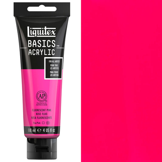 Liquitex Basics Acrylic 118ml Acrylic Paint - 987 Fluorescent Pink