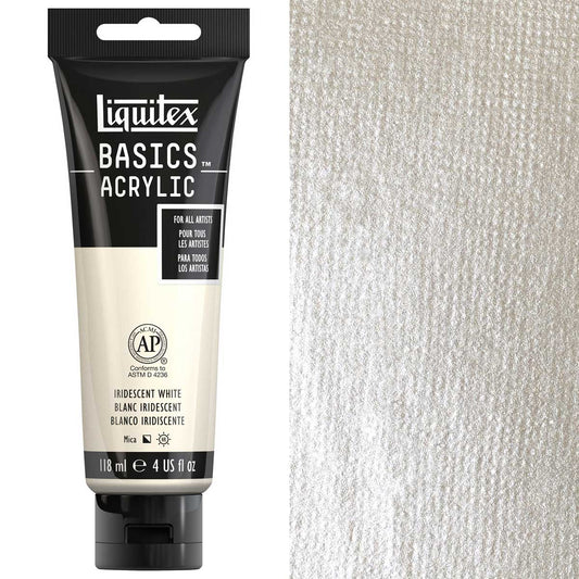 Liquitex Basics Acrylic 118ml Acrylic Paint - 238 Iridescent White