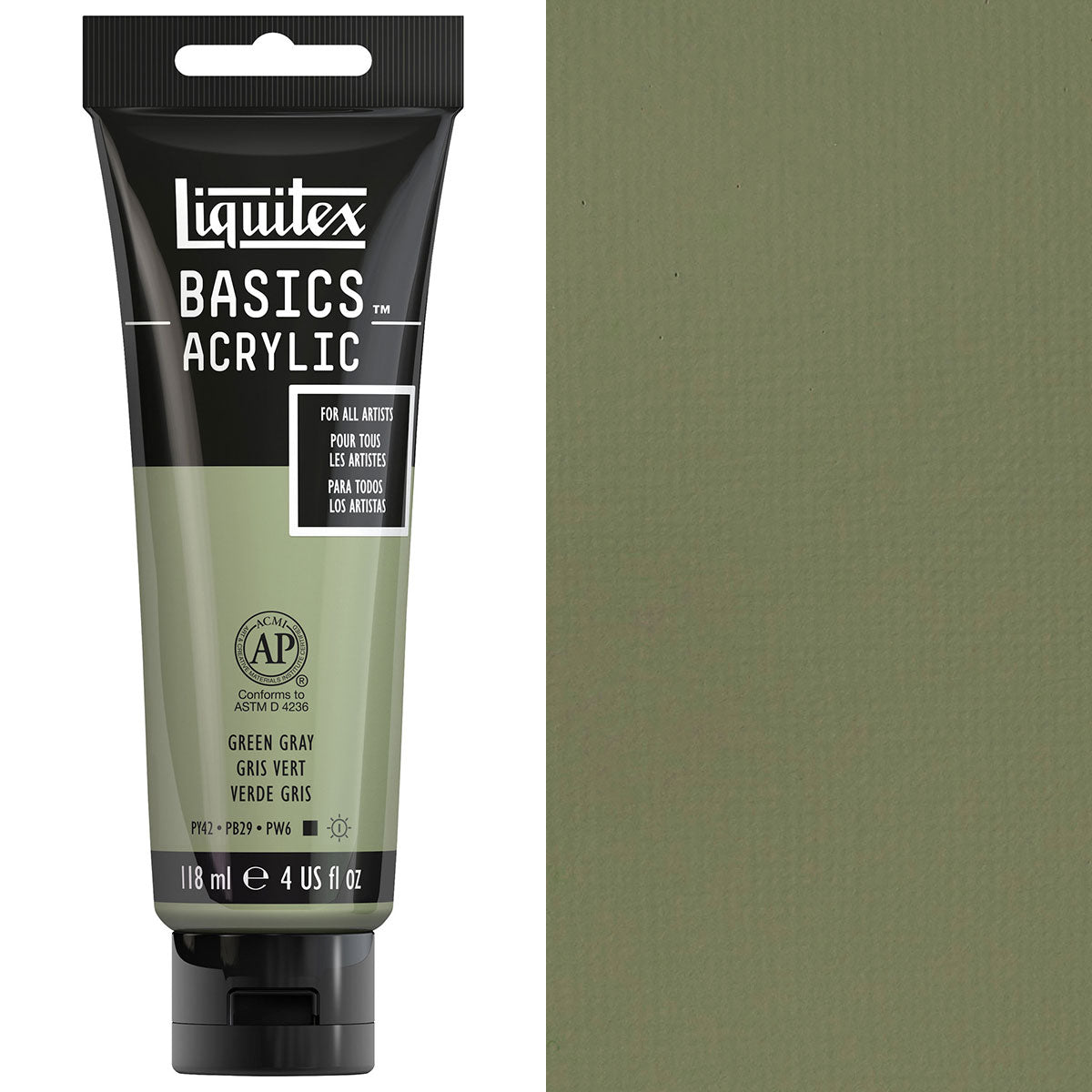 Liquitex Basics Acrylic 118ml Acrylic Paint - Green Grey
