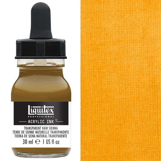Liquitex - Professional Acrylic Ink - 30ml Transparent Raw Sienna