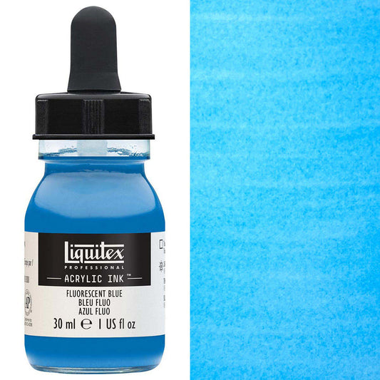Liquitex - Professional Acrylic Ink - 30ml Fluorescent Blue