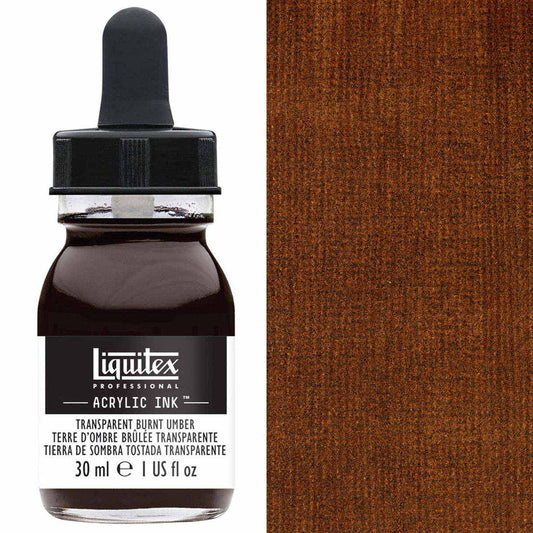 Liquitex - Professional Acrylic Ink - 30ml Transparent Burnt Umber