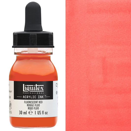 Liquitex - Professional Acrylic Ink - 30ml Fluorescent Red