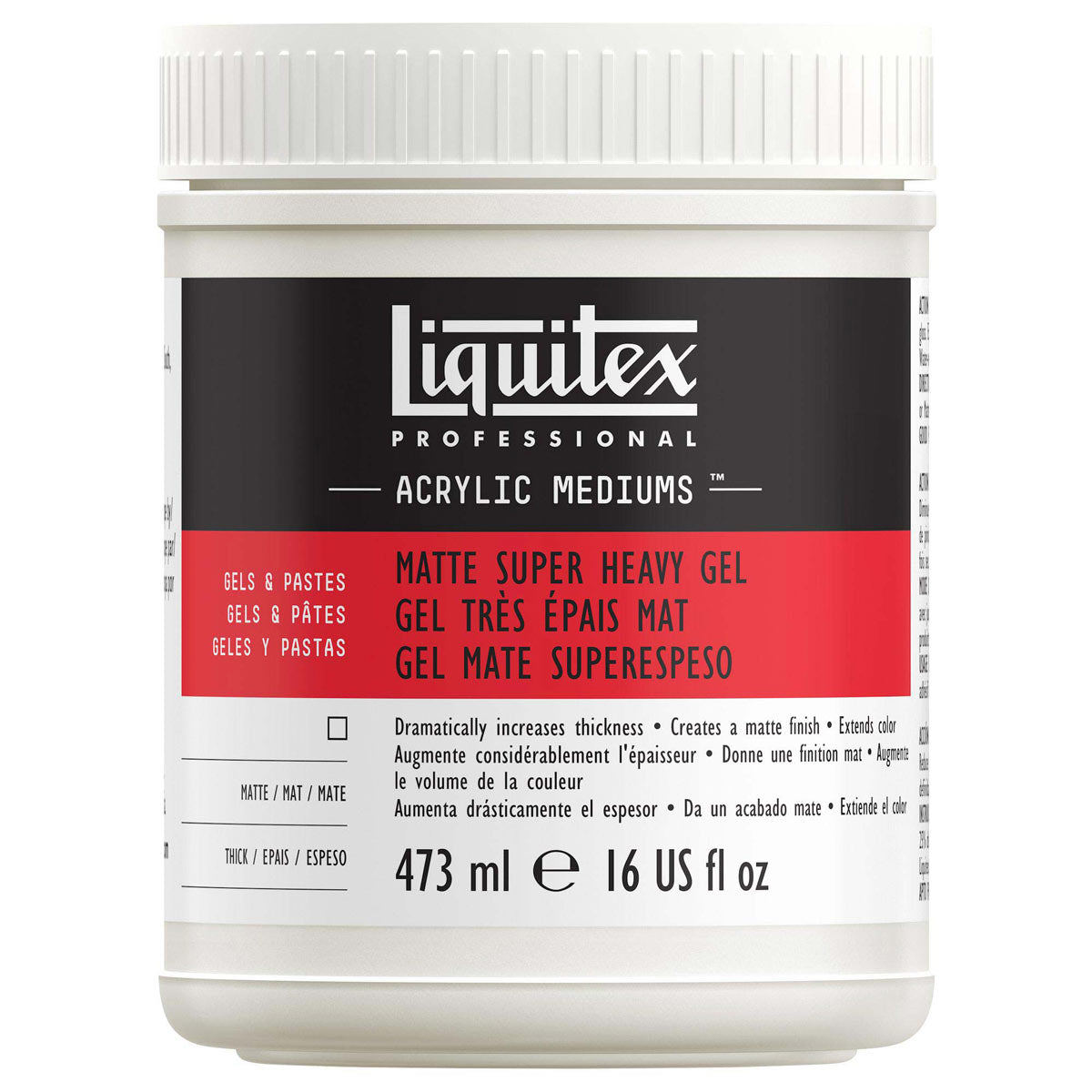 Liquitex - Matte Super Heavy Gel Medium 473ml