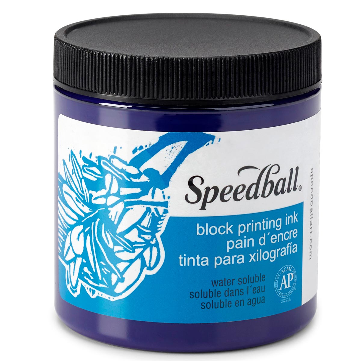 Speedball Water-Soluble Block Printing Ink – Violet – 236ml (8oz) by Speedball