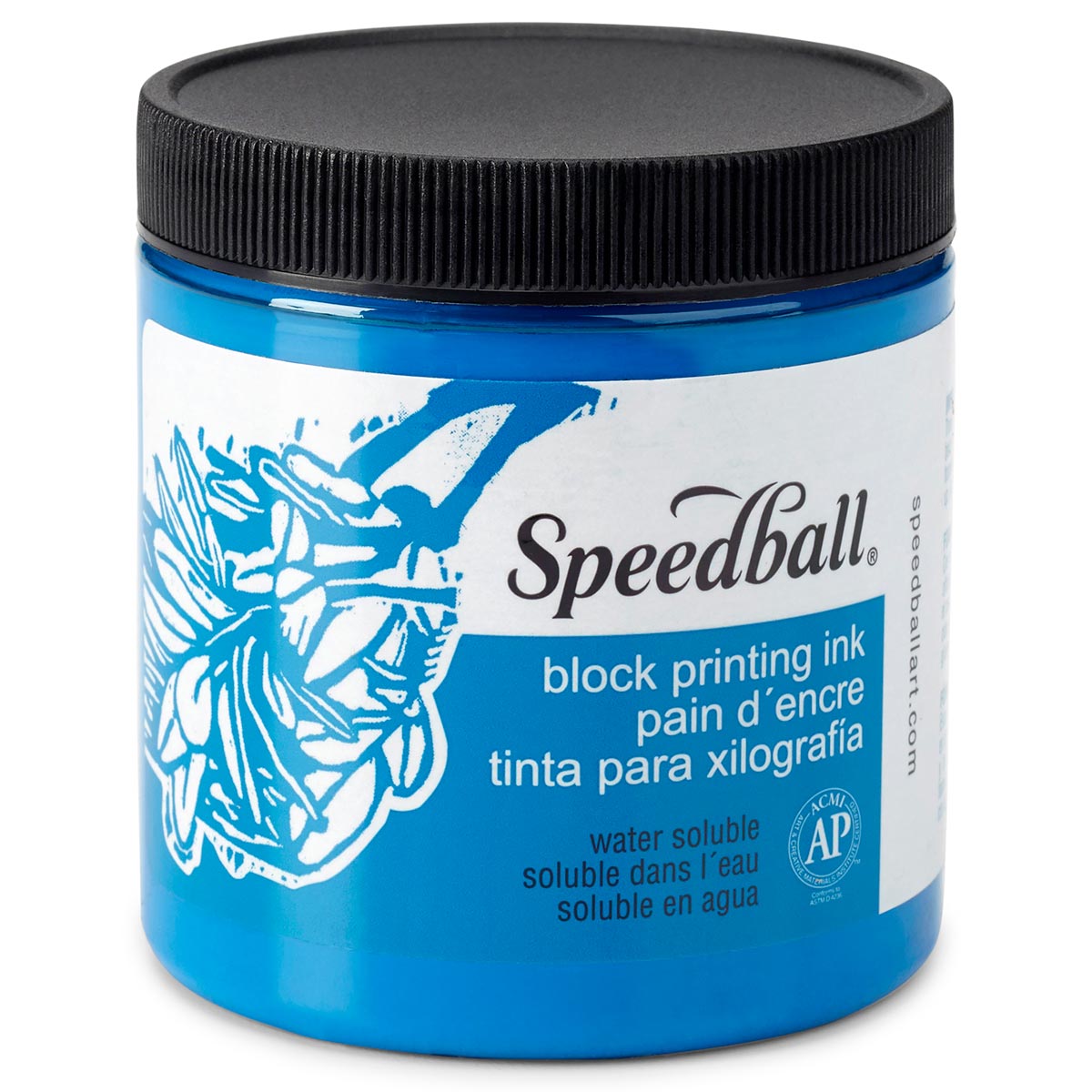 Speedball Water-Soluble Block Printing Ink – Blue – 236ml (8oz) by Speedball