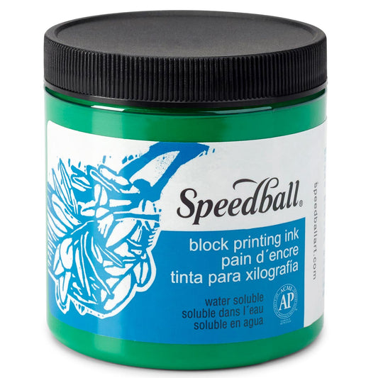 Speedball Water-Soluble Block Printing Ink – Green – 236ml (8oz) by Speedball