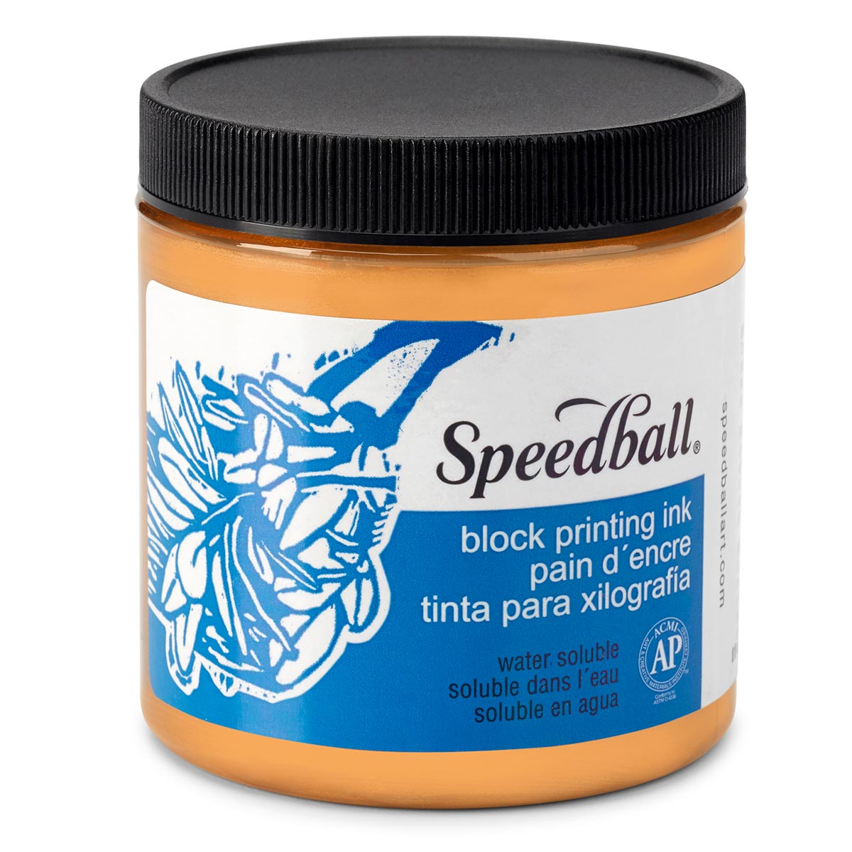 Speedball Water-Soluble Block Printing Ink – Copper – 236ml (8oz) by Speedball