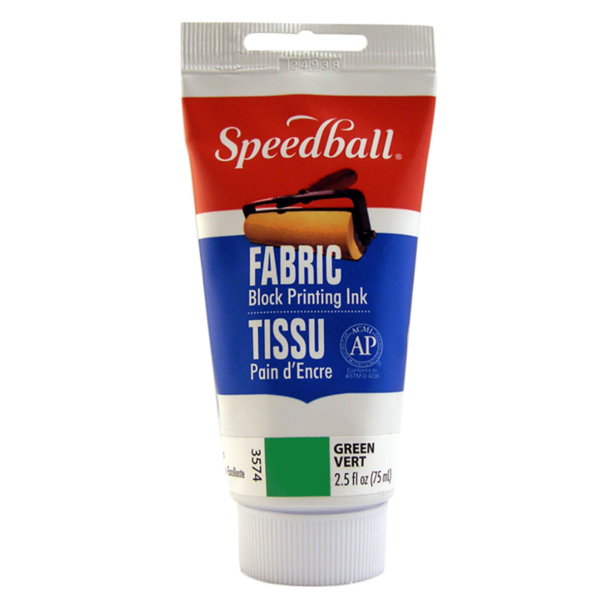 Speedball Fabric Block Printing Ink – Green – 75ml (2.5oz) by Speedball