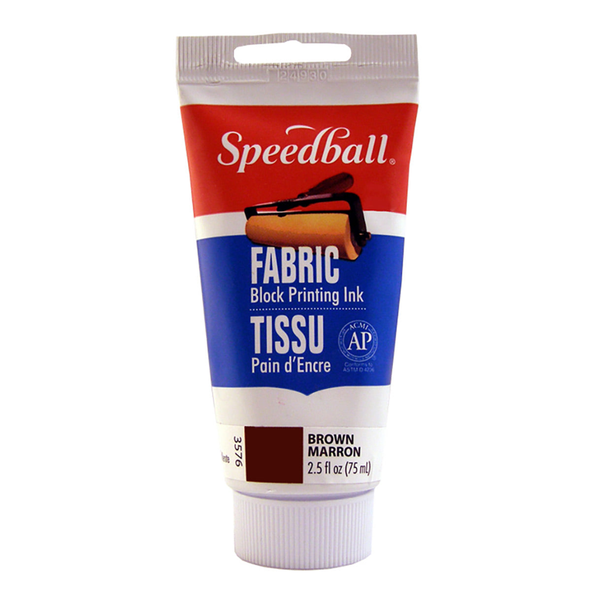 Speedball Fabric Block Printing Ink – Brown – 75ml (2.5oz) by Speedball