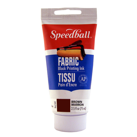 Speedball Fabric Block Printing Ink – Brown – 75ml (2.5oz) by Speedball