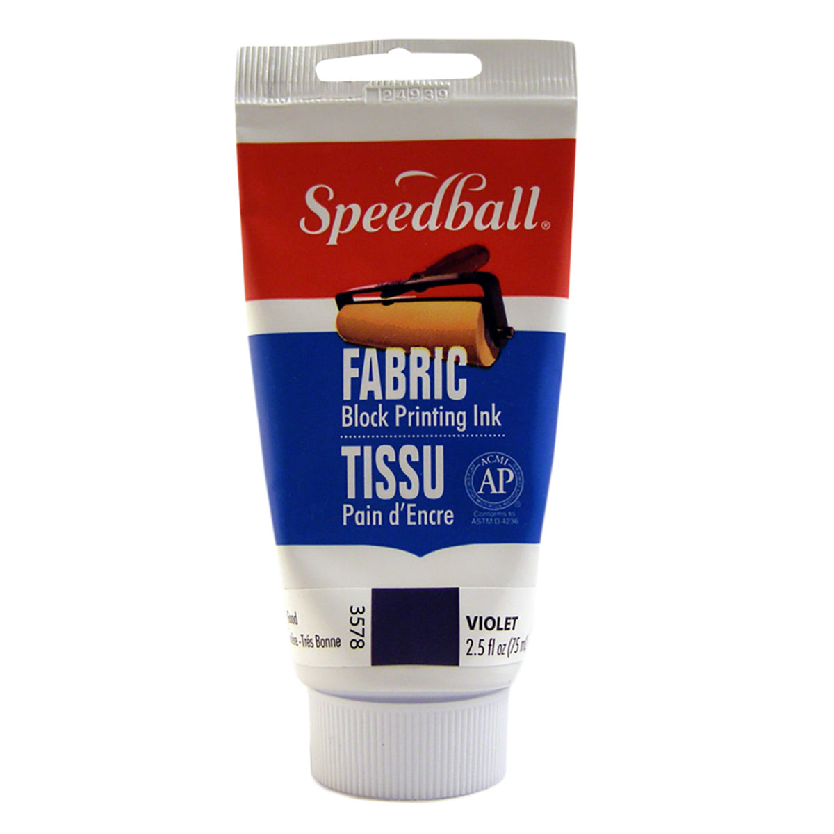 Speedball Fabric Block Printing Ink – Violet – 75ml (2.5oz) by Speedball