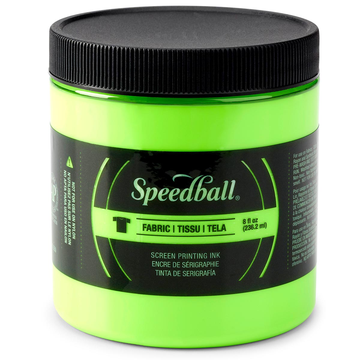 Speedball Fabric Screen Printing Ink – Fluorescent Lime Green – 236ml (8oz) by Speedball