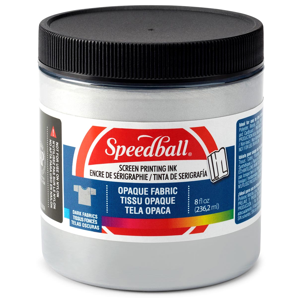 Speedball Fabric Screen Printing Ink – Opaque Silver – 236ml (8oz) by Speedball
