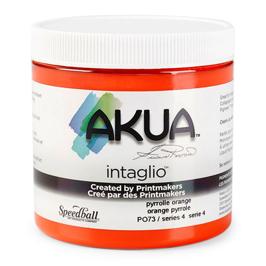 Akua Intaglio Ink – Pyrrole Orange – 236ml (8oz) by Speedball