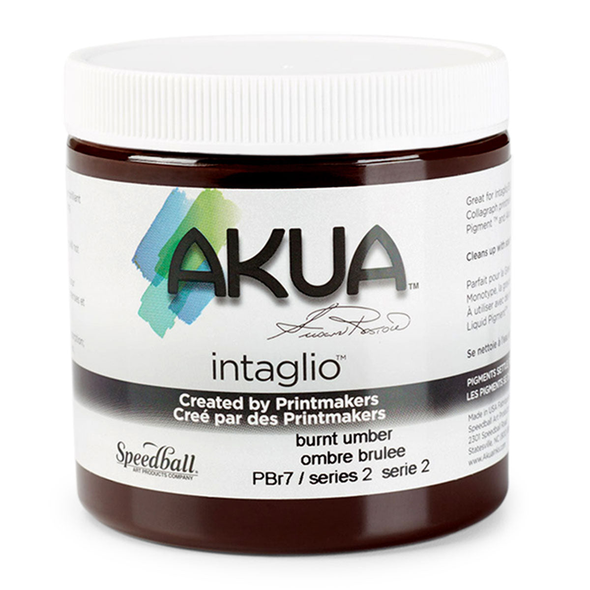 Akua Intaglio Ink – Burnt Umber – 236ml (8oz) by Speedball
