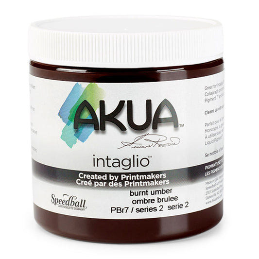 Akua Intaglio Ink – Burnt Umber – 236ml (8oz) by Speedball