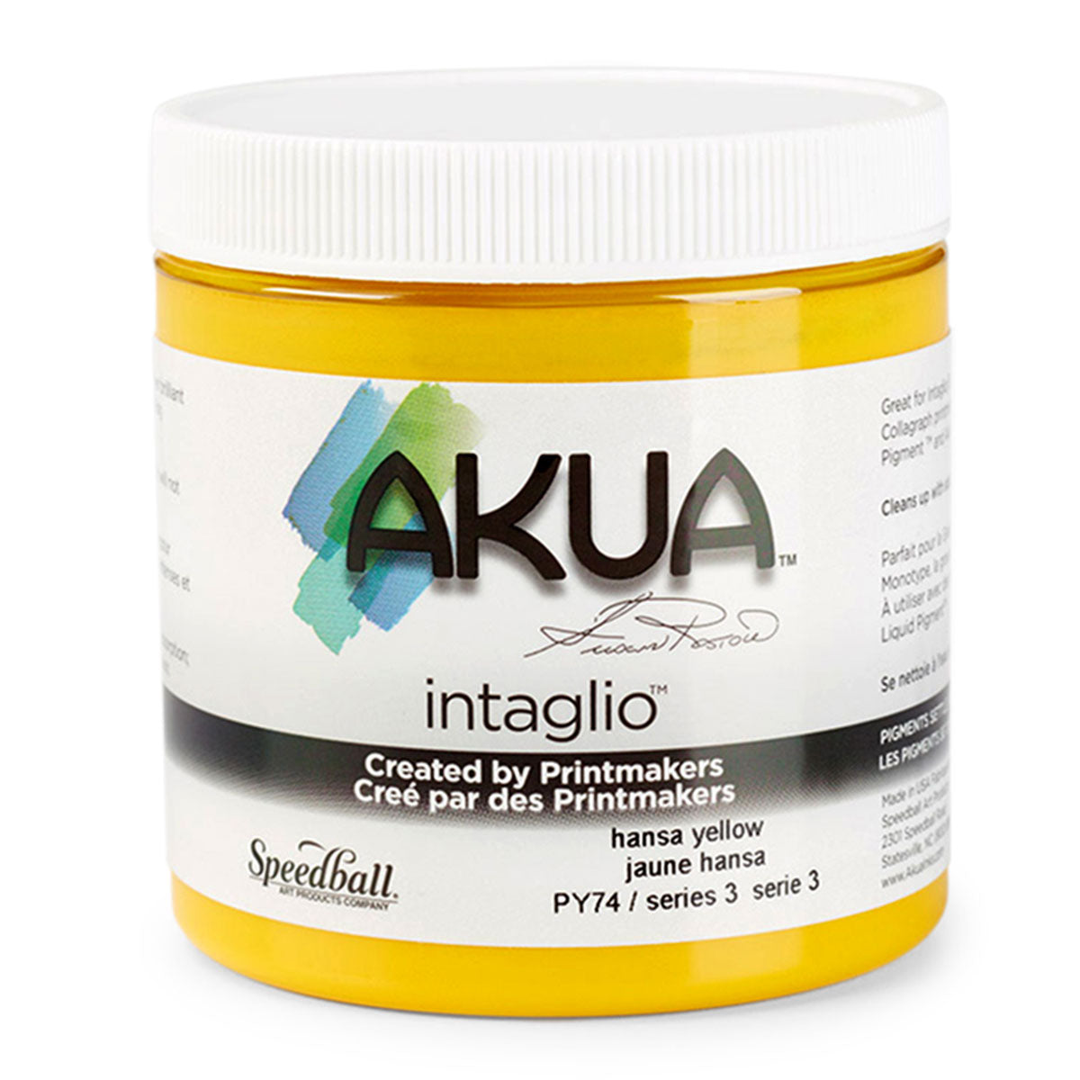Akua Intaglio Ink – Hansa Yellow – 236ml (8oz) by Speedball