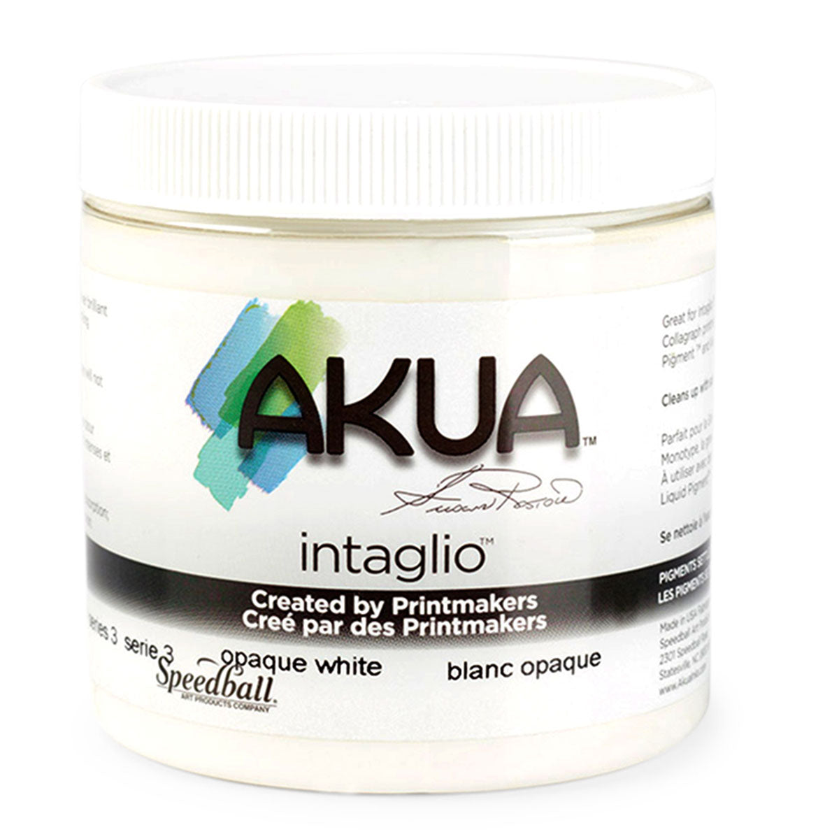 Akua Intaglio Ink – Opaque White – 236ml (8oz) by Speedball