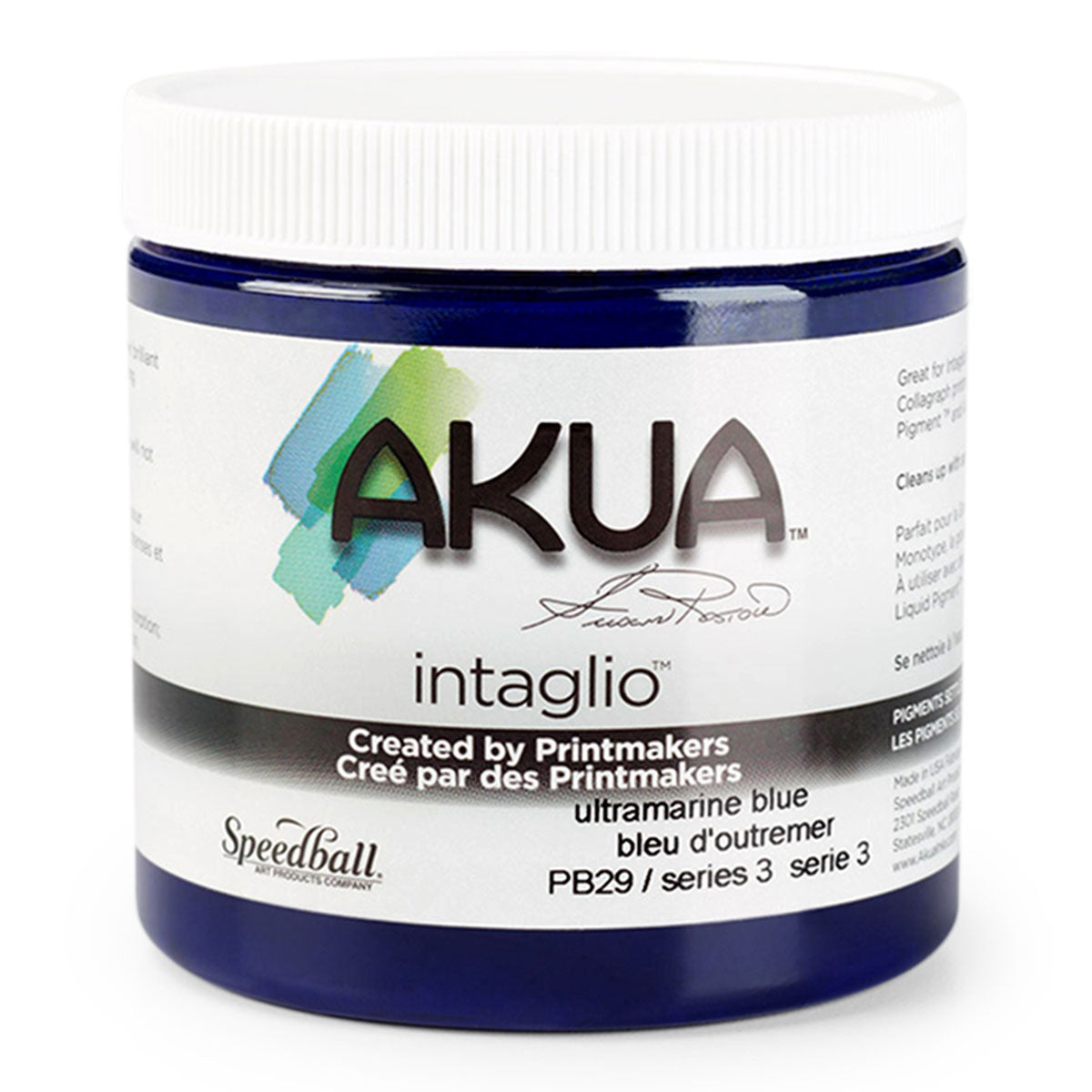 Akua Intaglio Ink – Ultramarine Blue – 236ml (8oz) by Speedball