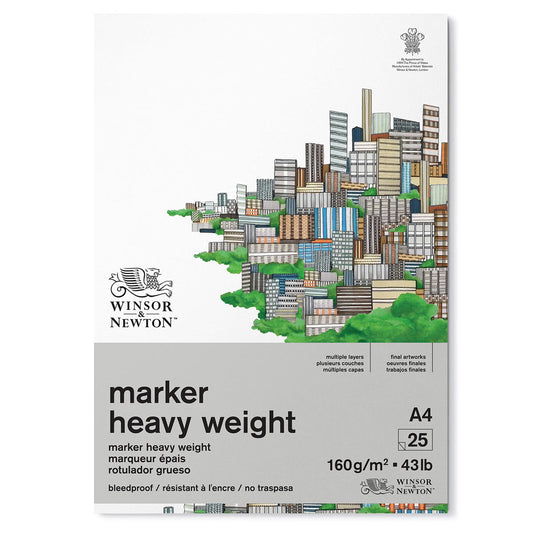 Winsor & Newton -Heavyweight Bleedproof Marker Pad 160gsm - A4 - Winsor & Newton at DRK Crafts