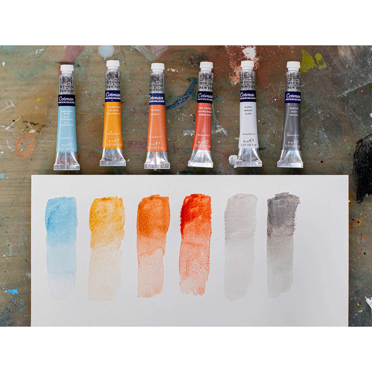 Winsor & Newton Cotman Watercolour Metallic Collection 6 Tubes Set - Winsor & Newton at DRK Crafts