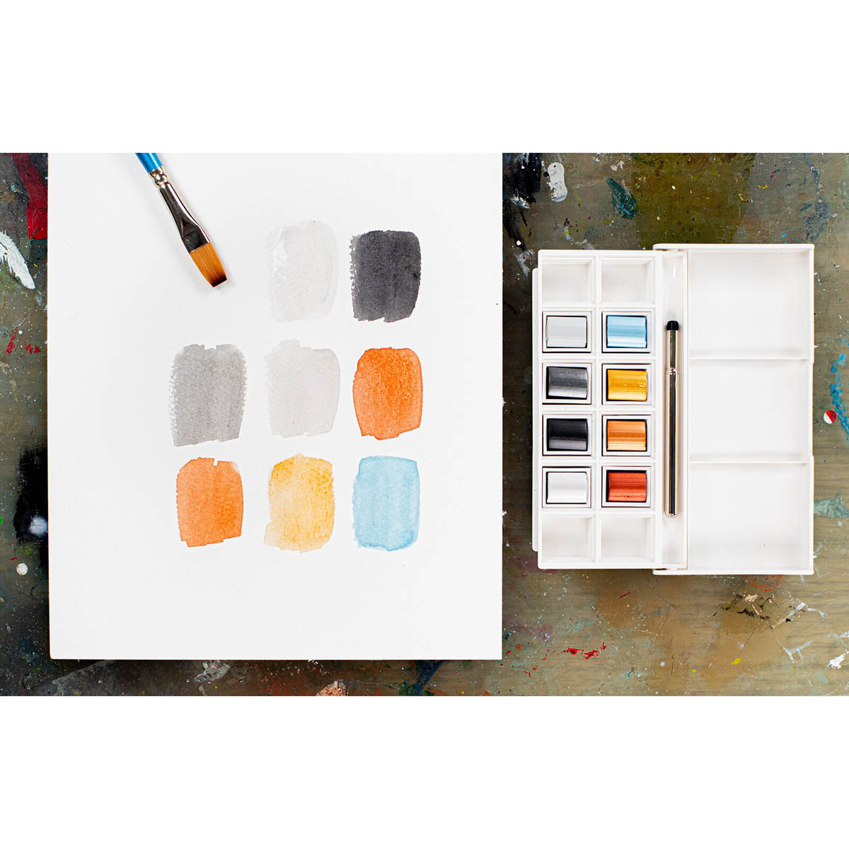 Winsor & Newton Cotman Watercolour 8 Metallic Pocket Set - Winsor & Newton at DRK Crafts