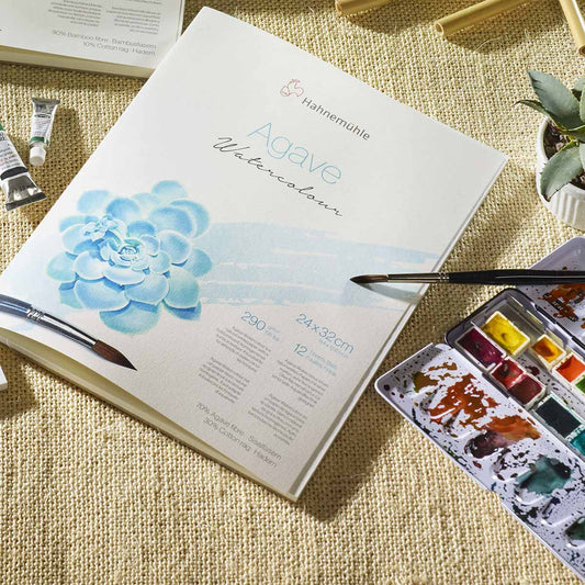 Hahnemuhle Agave Watercolour Pad 290g – A4 – 12 Sheets