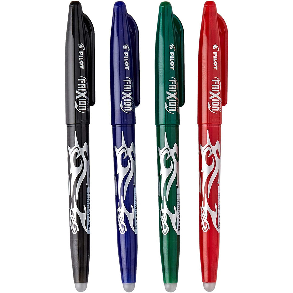 Pilot Asst Frixion Erasable Pens Quad Pack (Black/Blue/Red)