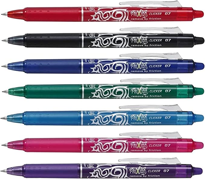 Pilot Frixion Clicker 7 Pack with sticker